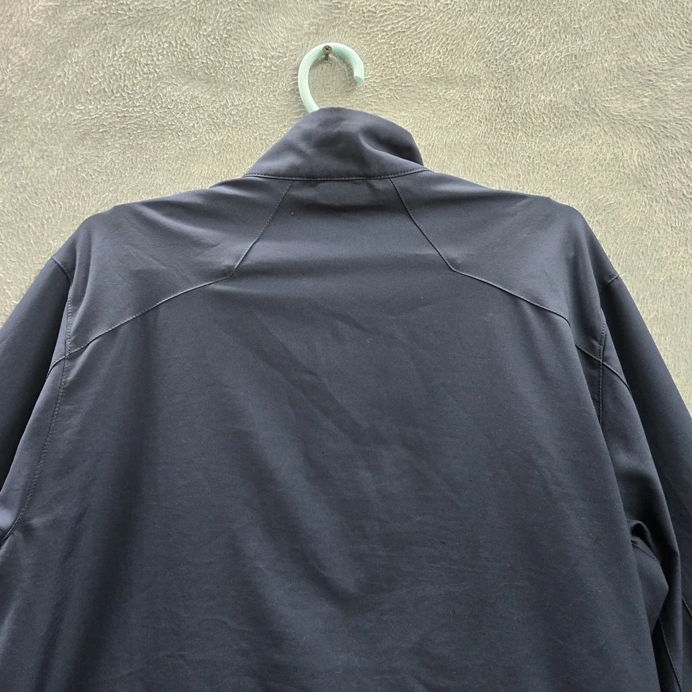 Nike Men Jacket L Blue Dri-Fit Activewear Logo Zipper‎ Long Sleeve